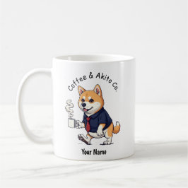 Funny Akita dog Business Suit Coffee Kaffeetasse