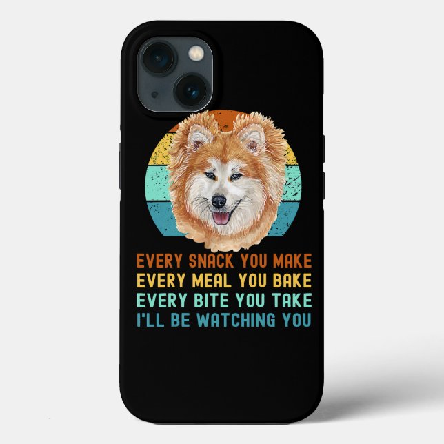 Funny Akita Inu oder Kuma Inu Hund jeden Snack Sie Case-Mate iPhone Hülle (Rückseite)