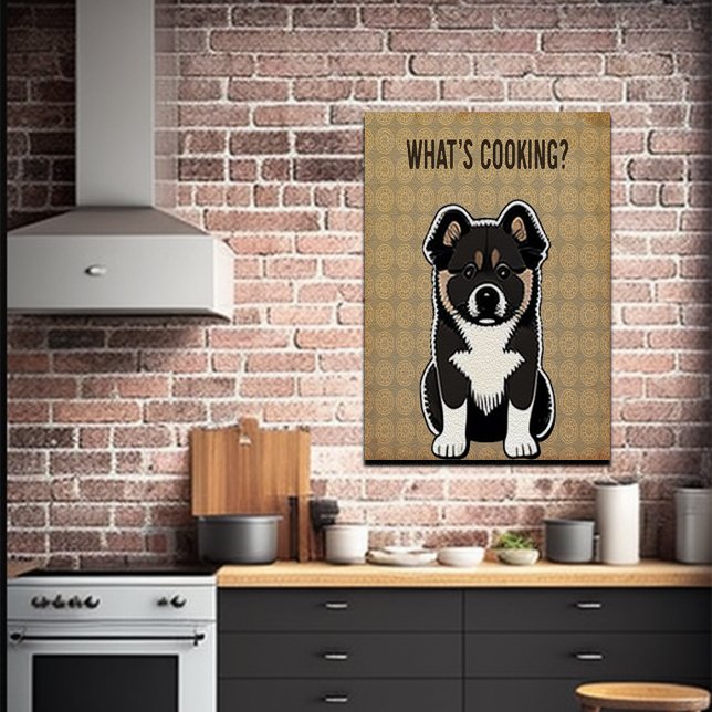 Funny Akita Puppy Kitchen Joke Poster (Von Creator hochgeladen)