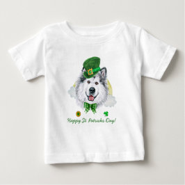 Funny Alaskan Malamute Gold St Patricks Day Baby T-shirt