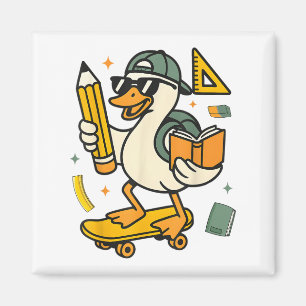 Funny Albern Gänse Niedliche Ente Zurück zur Schul Magnet