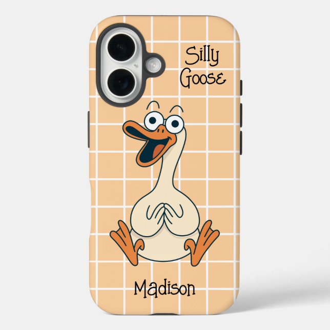 Funny Albern Gänse Personalisiert iPhone 16 Hülle (Rückseite)