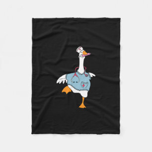Funny Albern Goose Nurse Club Krankenschwester Stu Fleecedecke