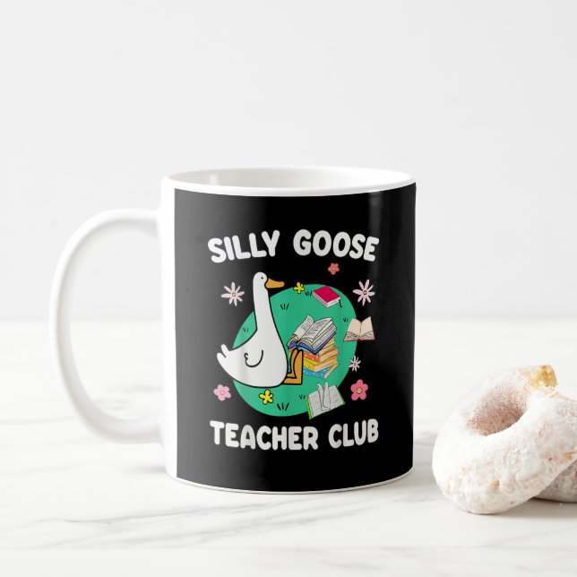 Funny Albern Goose Teacher Club Kaffeetasse (Mit Donut)