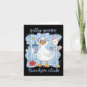 Funny Albern Goose Teacher Club Lehrer Hochzeit Karte