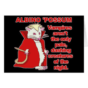Funny Albino Possum Vampire