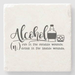 Funny Alcohol - Definition Steinuntersetzer