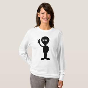 Funny Alien Friedenszeichen T - Shirt