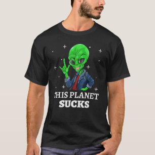 Funny Alien in Jean Jacket , Dieser Planet Sind zu T-Shirt
