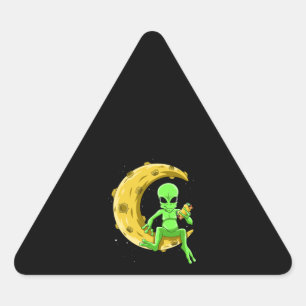 Funny Alien Kostüme Männer Frauen Taco Lover Gesch Dreieckiger Aufkleber