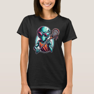 Funny Alien Lax Lacrosse Men Boys Girls Jugend Tee