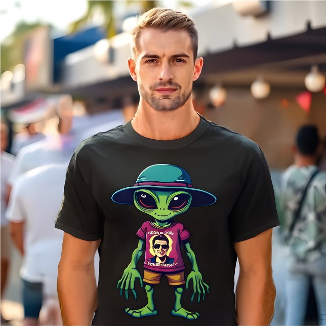 Funny Alien Meme "Wer ist jetzt die Alien?" Sci-Fi T-Shirt (Funny Alien Meme T-Shirt “Who’s the Alien Now?”  )