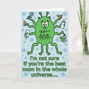 Funny Alien Muttertag Karte