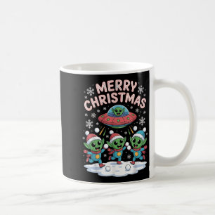 Funny Alien Trio Merry Ugly Weihnachtsmannmütze Gi Kaffeetasse