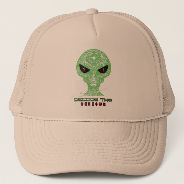 Funny Alien Trucker Hat – UFO Lover Gift Truckerkappe (Vorderseite)
