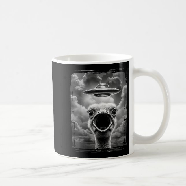 Funny Alien Turkey Ufo Selfie Thanksgiving Meme  Kaffeetasse (Rechts)