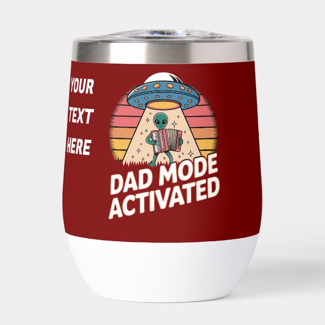 Funny Alien Vater Mode Aktiviertes Geschenk (Vorderseite)