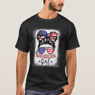 Funny All American Girl gebleicht S Patriotic Juli T-Shirt