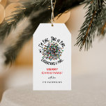 Funny 'Alles ist gut' Weihnachten Geschenkanhänger<br><div class="desc">Funny Weihnachtsgeschenke Tags. Das Design zeigt eine Illustration der verworrenen Weihnachtsmärchen und die lustige Unterschrift "I'M FINE. DAS IST GUT. ALLES IST SCHÖN",  eine fröhliche Weihnachtsbotschaft und Familienname.</div>