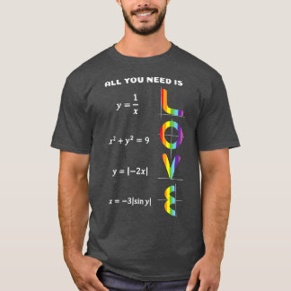Funny Alles, was Sie brauchen, ist Liebe Pride Mat T-Shirt