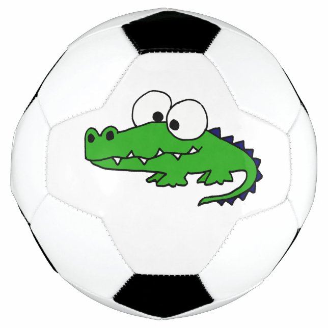 Funny Alligator Cartoon Fußball Ball (Vorderseite)