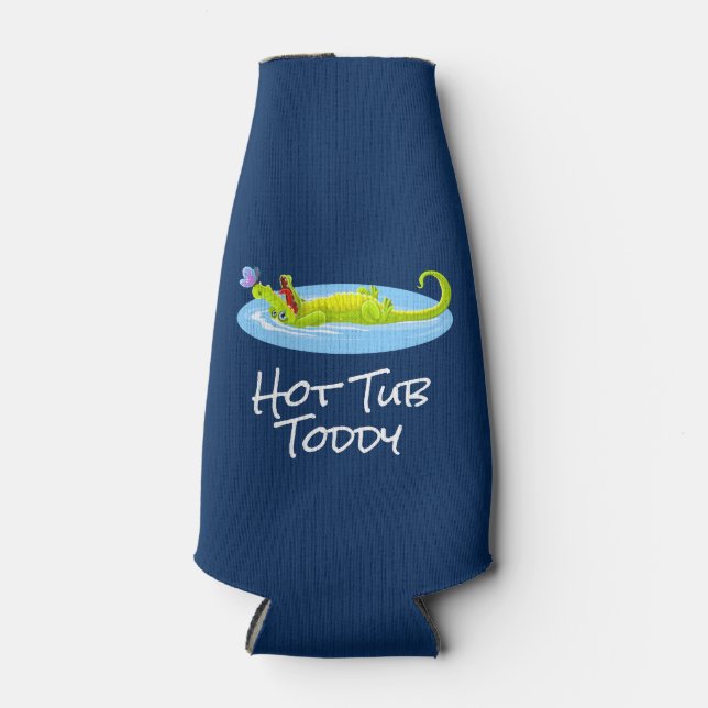 Funny Alligator Hot Tub Toddy Flaschenkühler (Vorderseite)