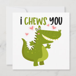 Funny Alligator Liebe puff Mitteilungskarte