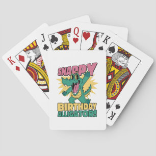 Funny Alligator Lover und Birthday Crocodile Gator Spielkarten