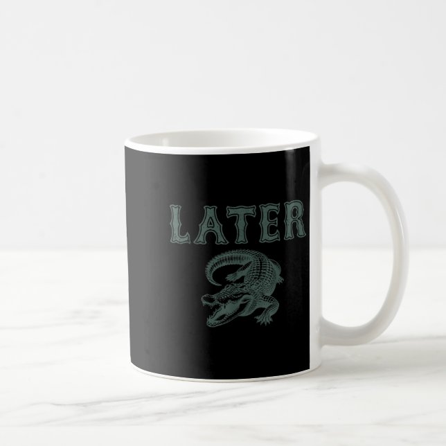 Funny Alligator Pub Spater Gator Kaffeetasse (Rechts)
