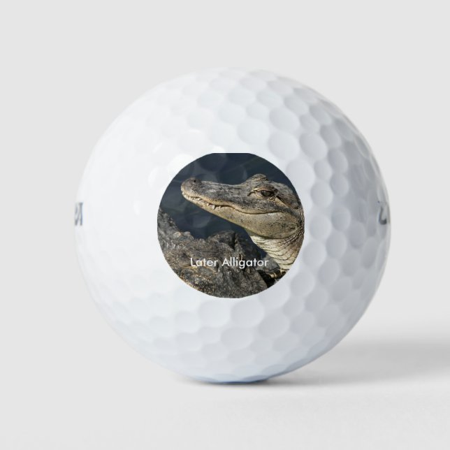 Funny Alligator Theme Golfball (Vorderseite)
