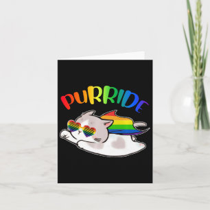 Funny Ally Cat Purride Lgbtq Gay Pride Rainbow Kid Karte