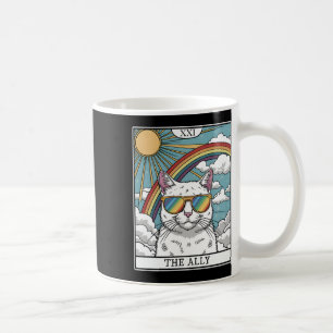 Funny Ally Cat Sunglasses Lgbtq Gay Lesbian Biual Kaffeetasse