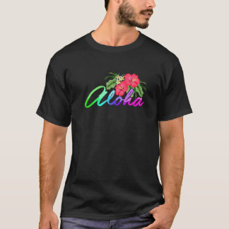 Funny Aloha Blume Hawaiian Hawaii Beach Luau Par T-Shirt