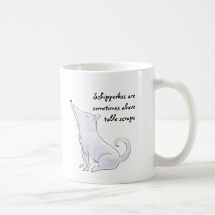 Funny Aloof Schipperke Dog Cartoon Kaffeetasse