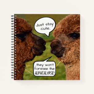 Funny Alpaca Alpacalypse Schemata Notizbuch