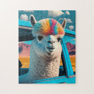 Funny Alpaca Im Fünfspänner über den Gotthard