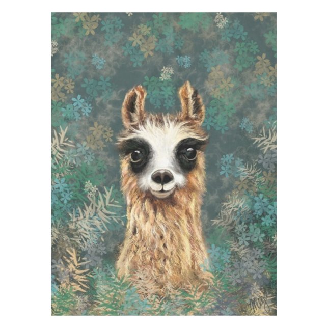 Funny Alpaca Tablecloth Tischdecke (Vorderseite)