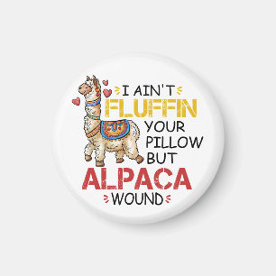 Funny Alpaca Wound Llama Krankenpfleger Geschenke Magnet