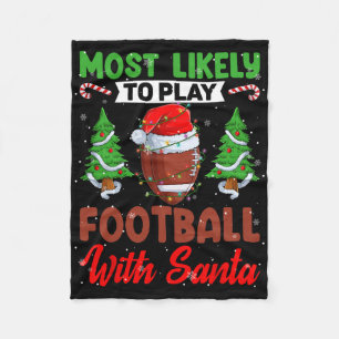 Funny am wahrscheinlichsten Fußball mit Santa Chri Fleecedecke