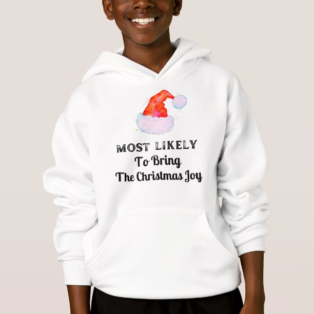 Funny am wahrscheinlichsten zu bringen, die Weihna Hoodie (Vorderseite)