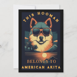 Funny American Akita Dog Parent Personalisiert Ankündigung