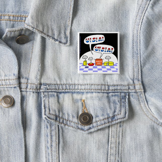 Funny American Chee Cartoon Patriotic USA Chant Button (Beispiel)