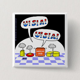 Funny American Chee Cartoon Patriotic USA Chant Button