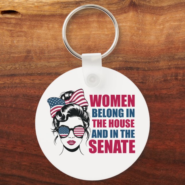 Funny American Feminist Zitat politisch Schlüsselanhänger (Vorderseite)