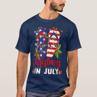 Funny American Flag Flip Flops Weihnachten Weihnac T-Shirt