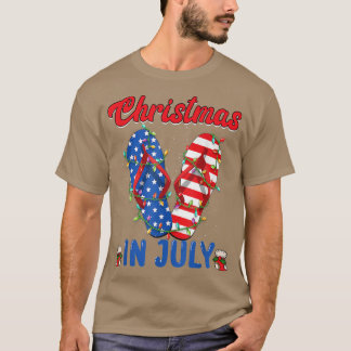 Funny American Flag Flip Flops Weihnachten Weihnac T-Shirt