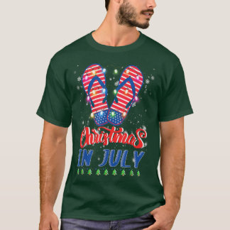 Funny American Flag Flip Flops Weihnachten Weihnac T-Shirt