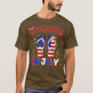 Funny American Flag Flip Flops Weihnachten Weihnac T-Shirt