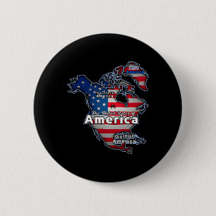 Funny American Flag Kanada Greenland Golf Karte Button