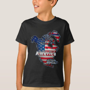 Funny American Flag Kanada Greenland Golf Karte T-Shirt